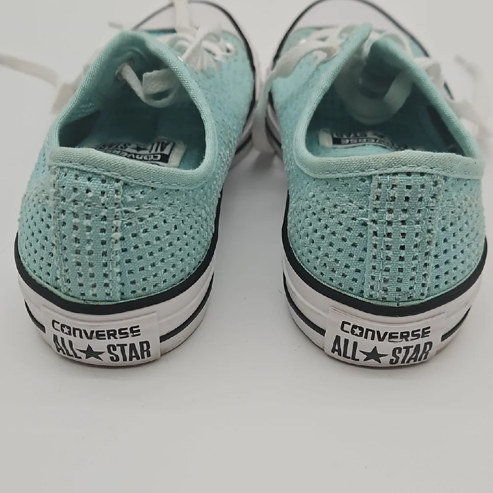 Converse All-Star Perforated Aqua Low-Top Sneakers Size 7 - Picture 10 of 14